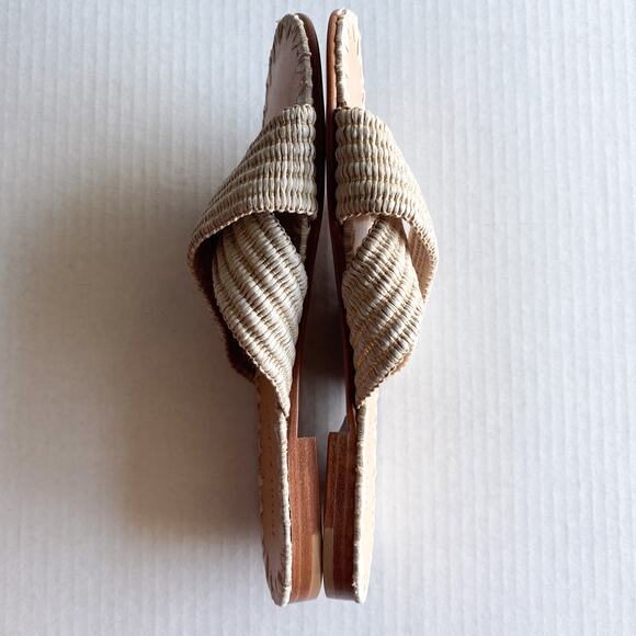 Jenni Kayne Raffia Crossover Sandal in Natural Size 37 - Picture 8 of 10